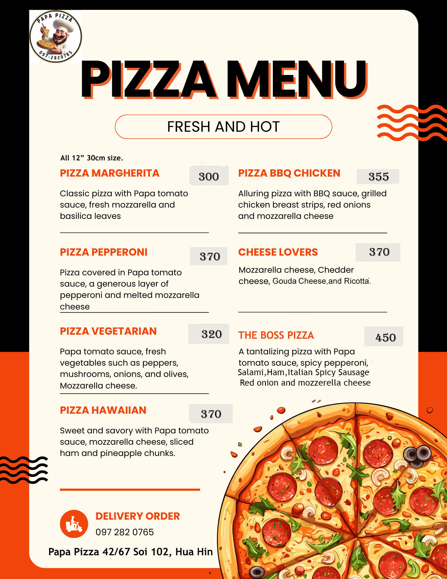 Pizza Menu